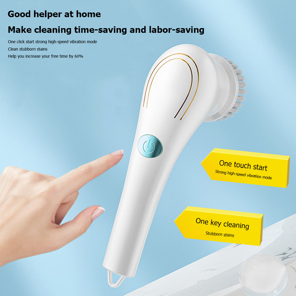 Multifunctional Electric Handheld Cleaning Brush Brush Set With 5 Heads