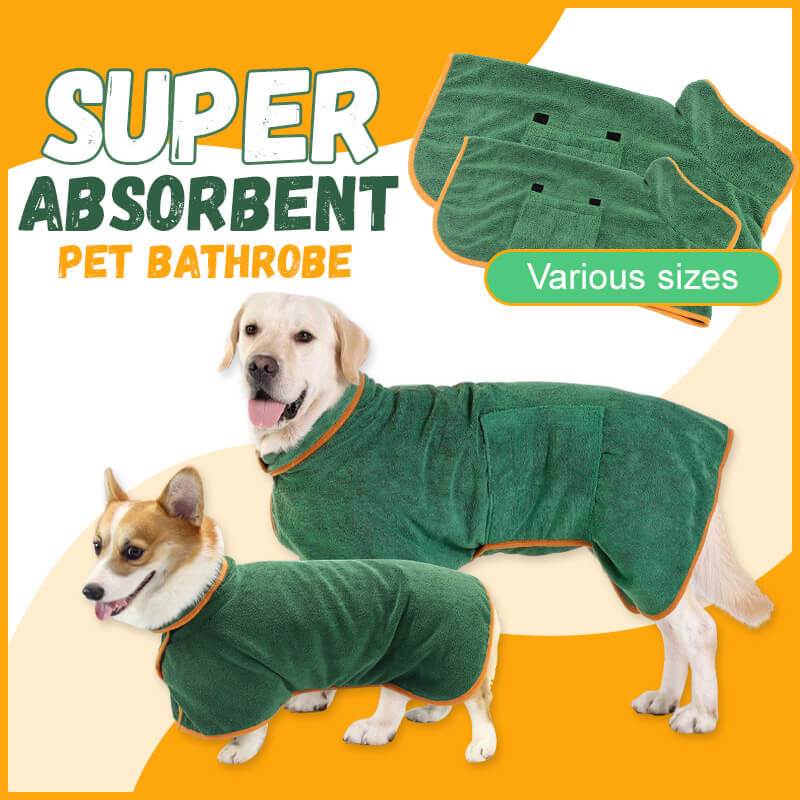 Absorbent Pet Bathrobe With Waist Wrapped Microfiber
