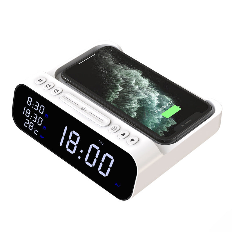 15W Three-in-one Wireless Charger Temperature Tester Multi Alarm Clock