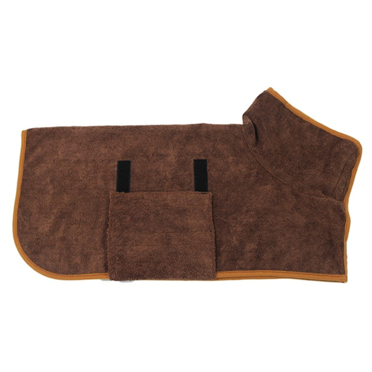 Absorbent Pet Bathrobe With Waist Wrapped Microfiber
