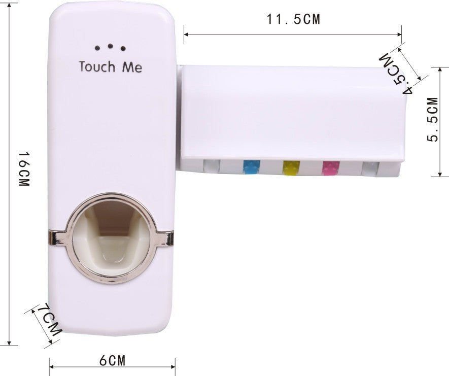 Toothpaste Dispenser With Toothbrush Holder
