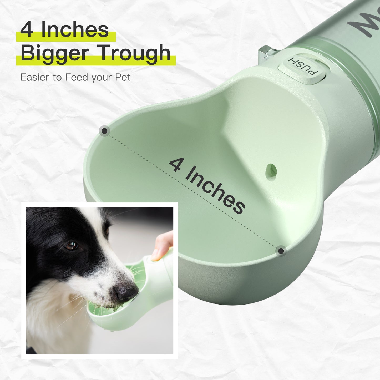 Pet Water Bottle/Feeder Bowl With Waste Bag Compartment