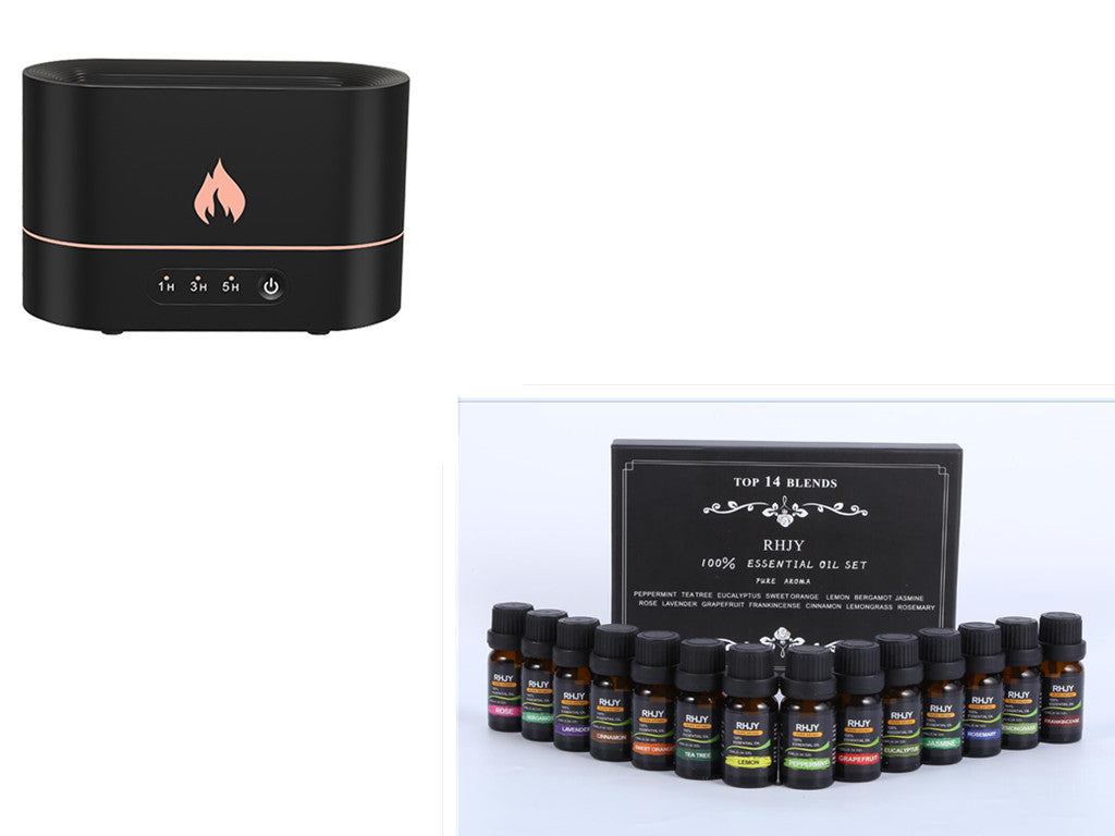 Flame Aromatherapy Atmosphere Light Humidifier Flame Diffuser