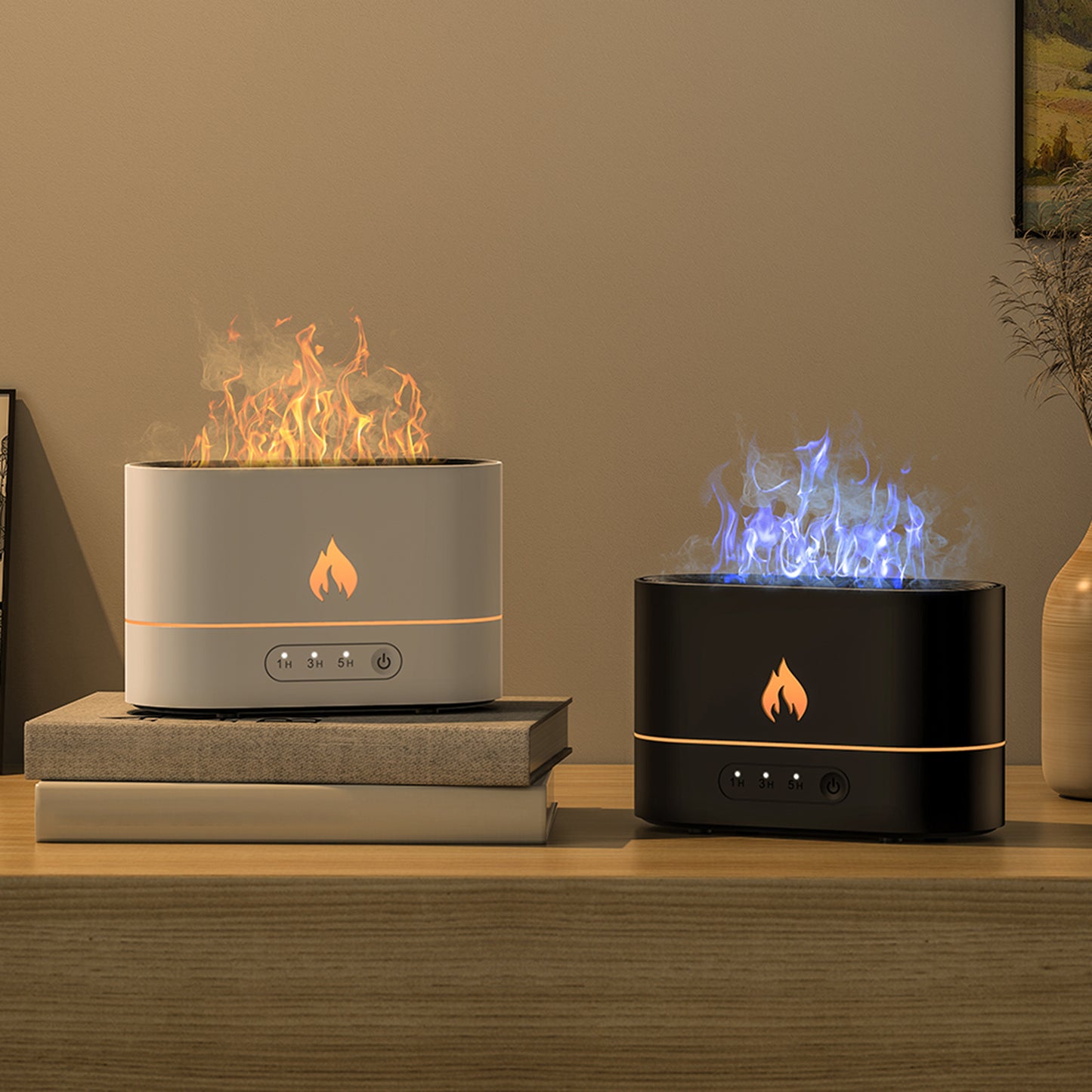 Flame Aromatherapy Atmosphere Light Humidifier Flame Diffuser