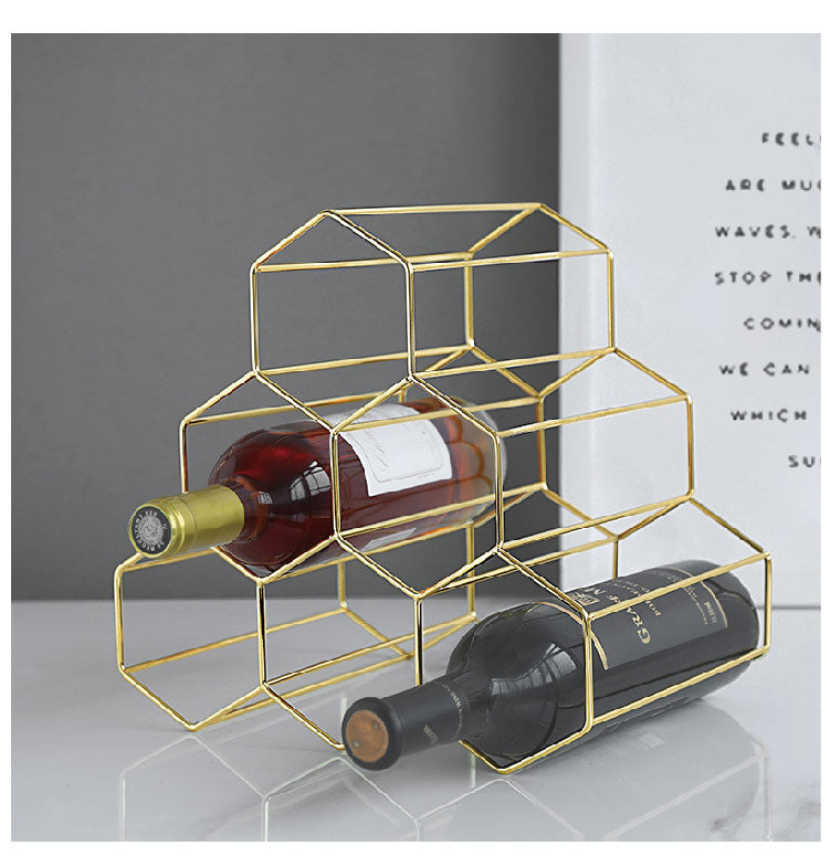 Creative Geometric Metal Wine Rack