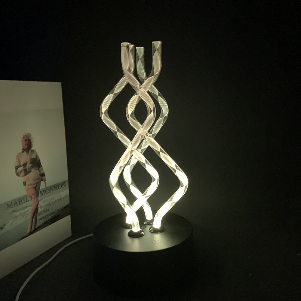 USB Acrylic 7 Colours Change Atmosphere Table Lamp