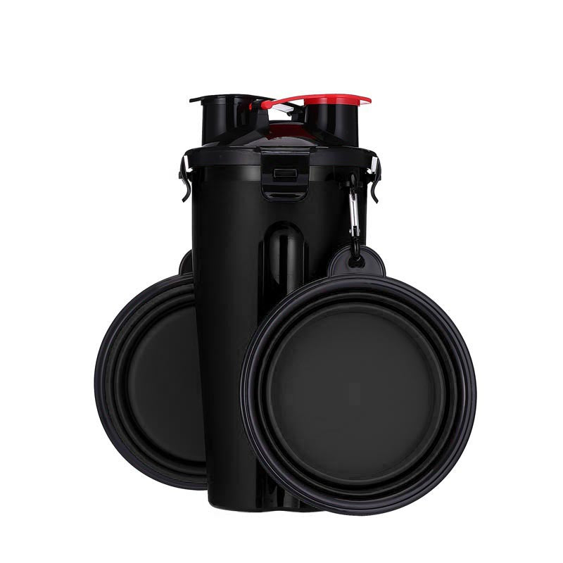 2 In 1 Pet Water Bottle Dispenser & Silicone Bowl