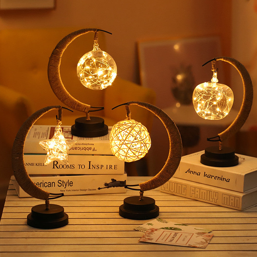 LED Moon Star Shape Copper Wire Lamp