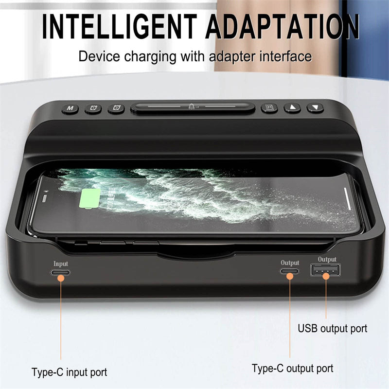 15W Three-in-one Wireless Charger Temperature Tester Multi Alarm Clock