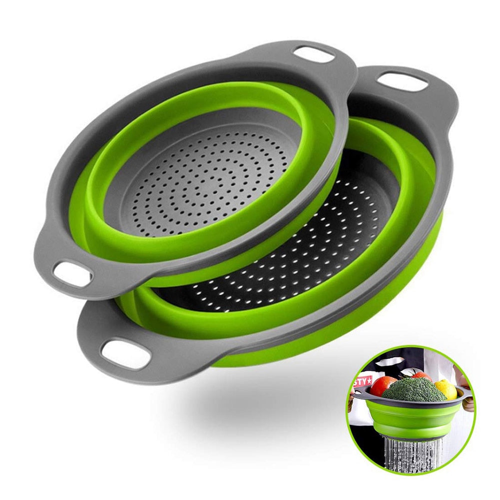 Silicone Folding Drain Fruit/Vegetable Washing Basket