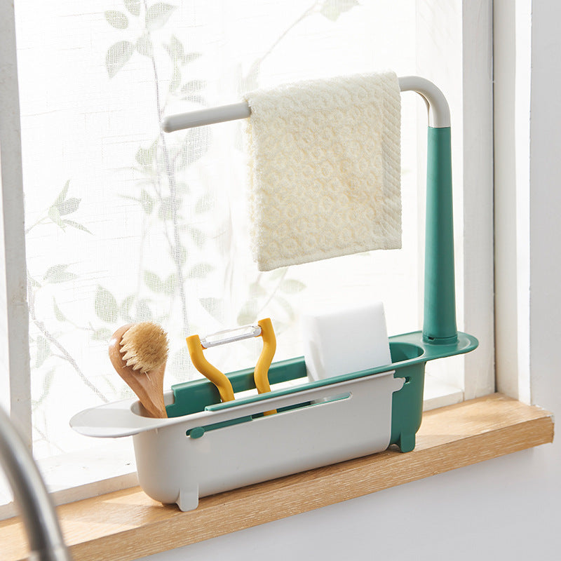 Kitchen Telescopic Drain Rack Basket