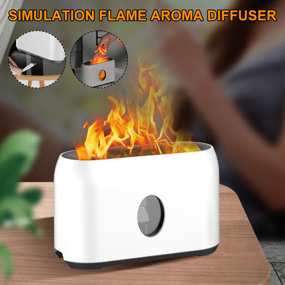 Simulation Flame Mute Aroma Humidifier