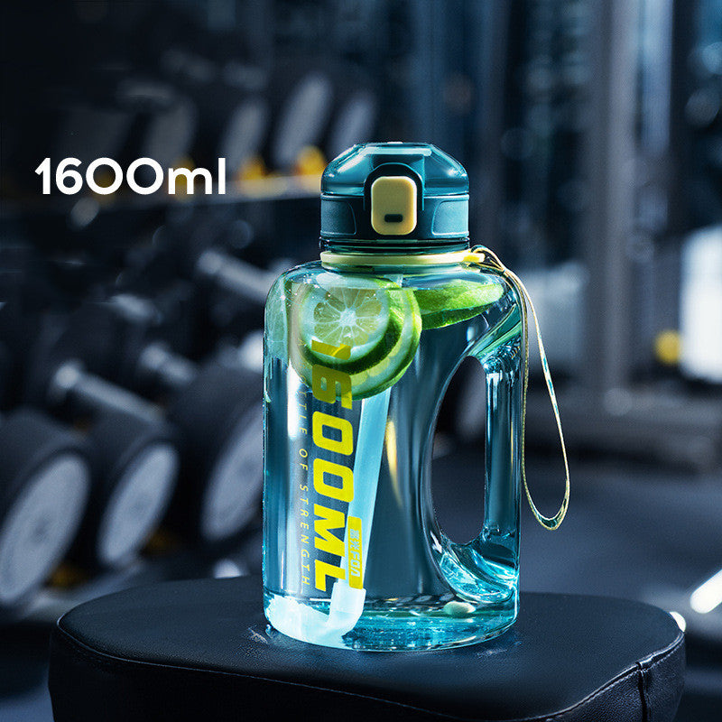 Large Capacity Water Bottle With Straw
