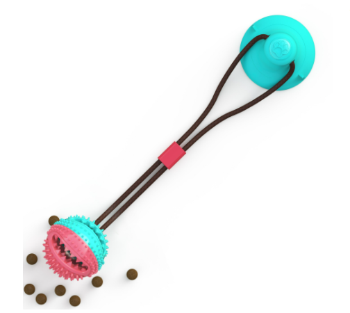 Dog Silicon Suction Cup Tug Ball Toy