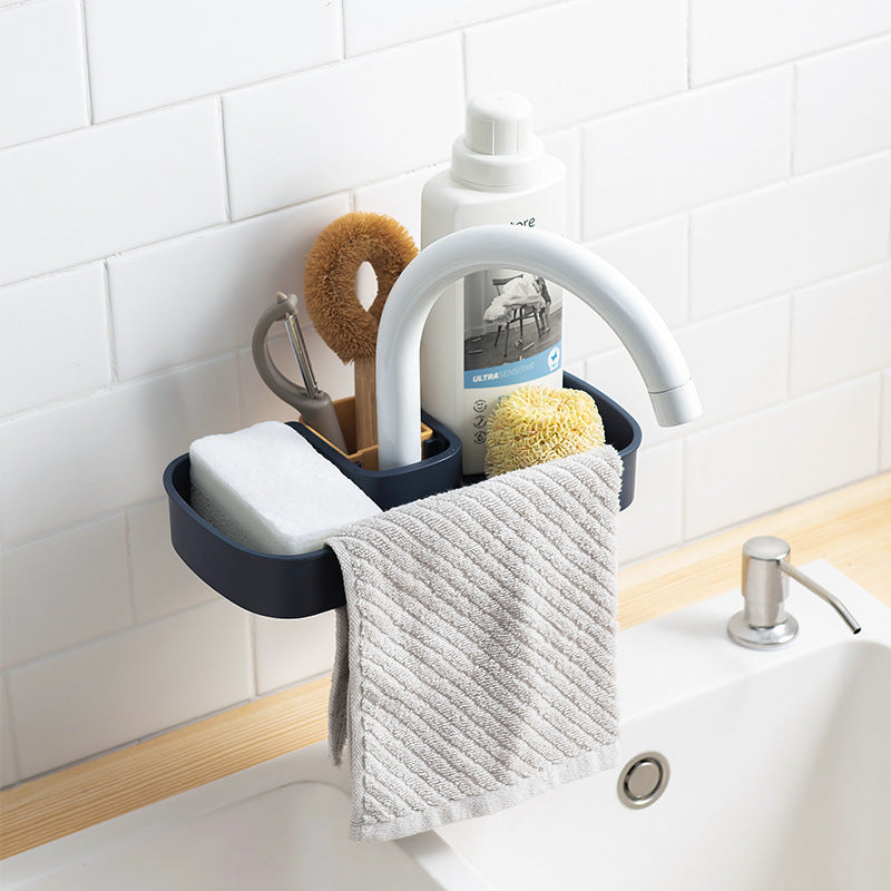 Sink Shelf Soap & Sponge Drain Rack Storage