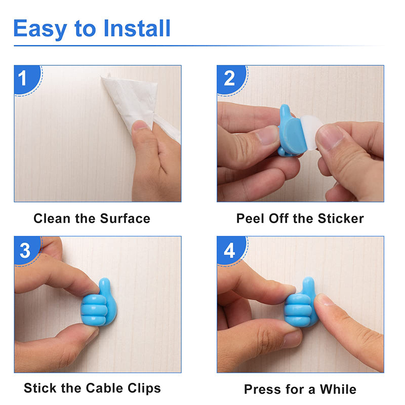 Multifunctional Thumb Hooks Wire Organizer Wall Hooks