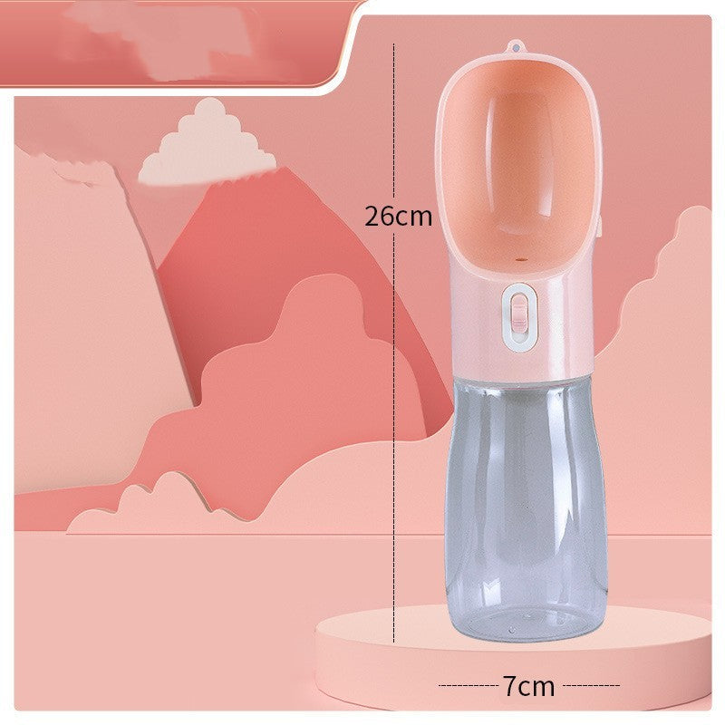 Pet Water Bottle With Feeder Bowl