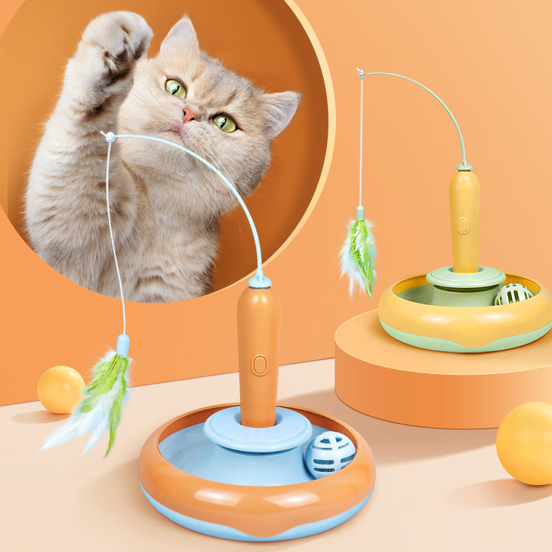 2 In 1 Cat Toy With Feather