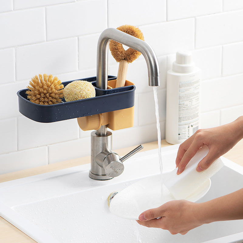 Sink Shelf Soap & Sponge Drain Rack Storage