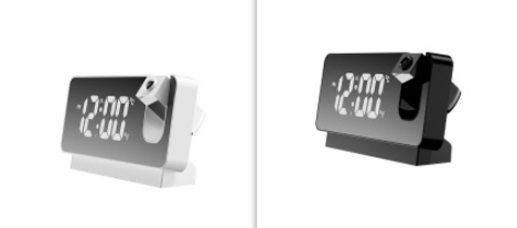 3D Projection Alarm Clock LED Mirror Clock Display With Snooze Function