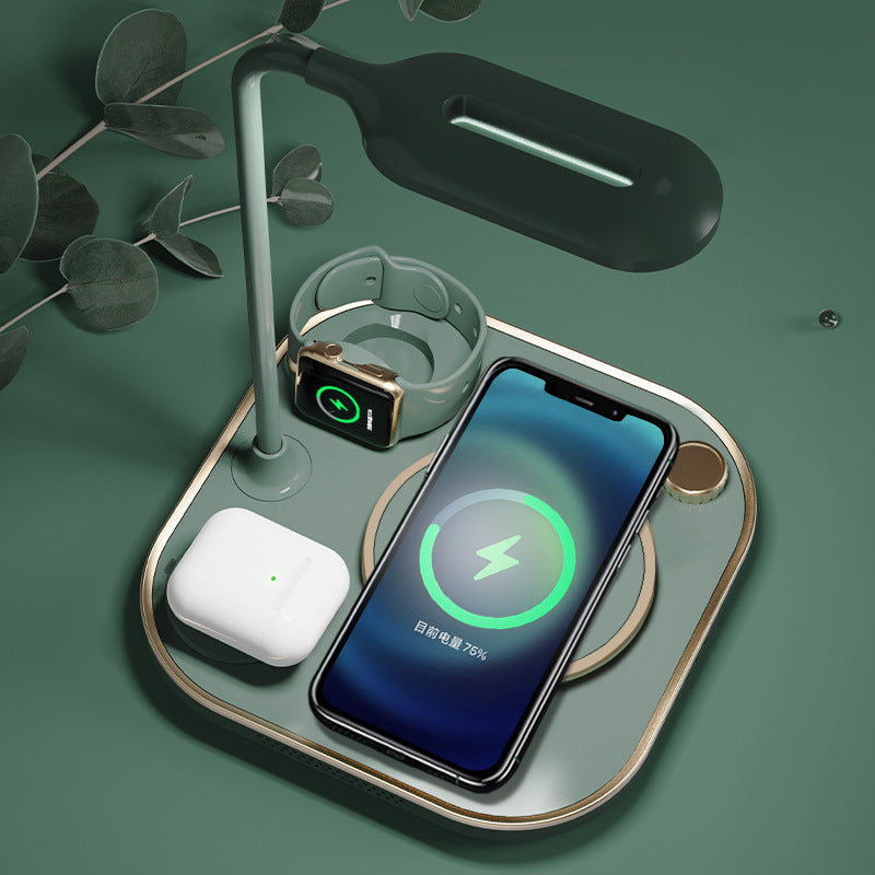 Three-in-one Wireless Magnetic Charger 15W Fast Charging Desk Lamp