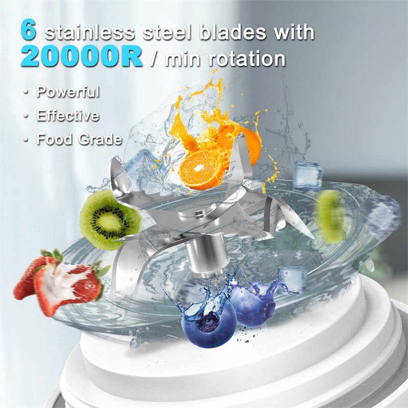 Portable Blender/Juicer For Shakes And Smoothies With 6 Blades