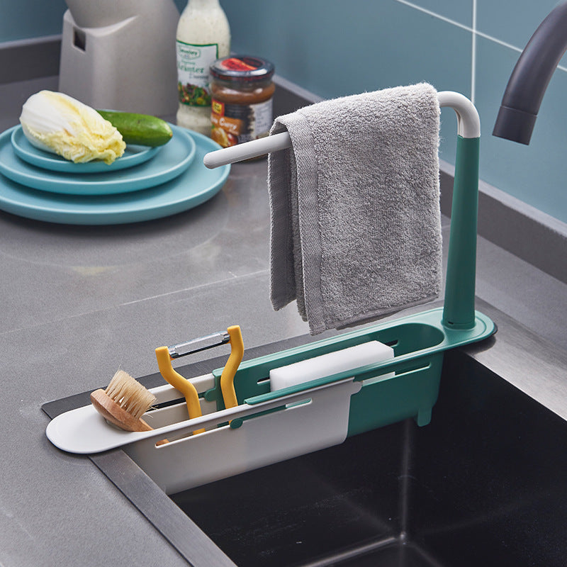 Kitchen Telescopic Drain Rack Basket