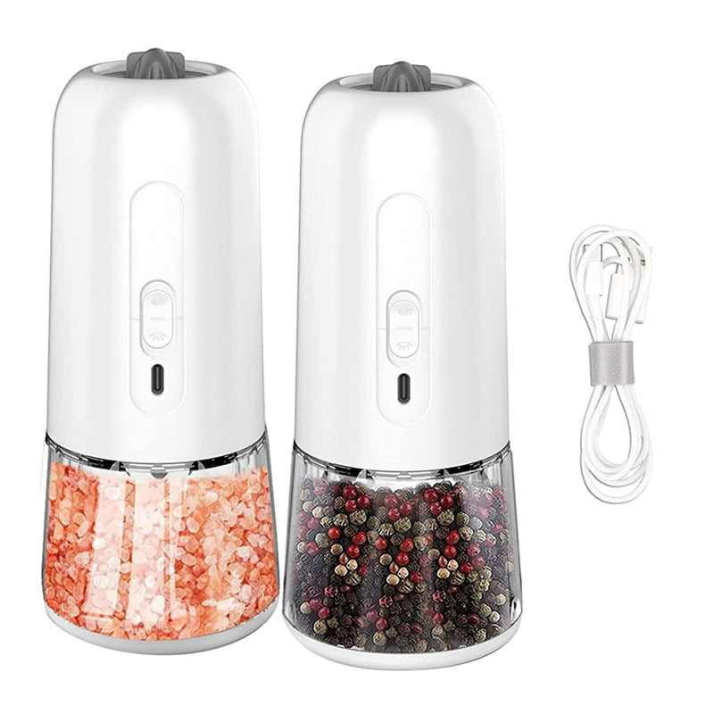 Gravity Salt And Pepper Electric Grinder Adjustable Coarseness With LED Light