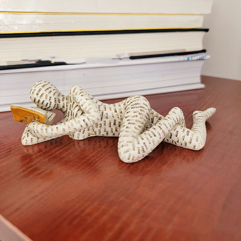 Reading Woman Thinker Resin Statue