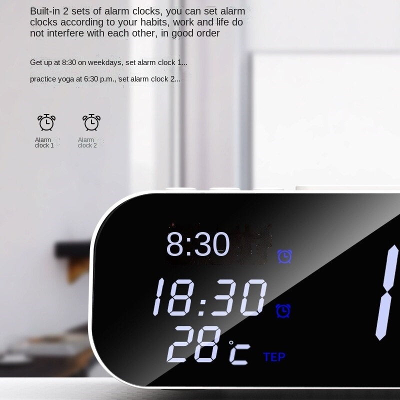 15W Three-in-one Wireless Charger Temperature Tester Multi Alarm Clock