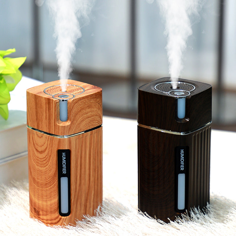 Electric Wood Grain Humidifier Aroma Essential Oil Diffuser