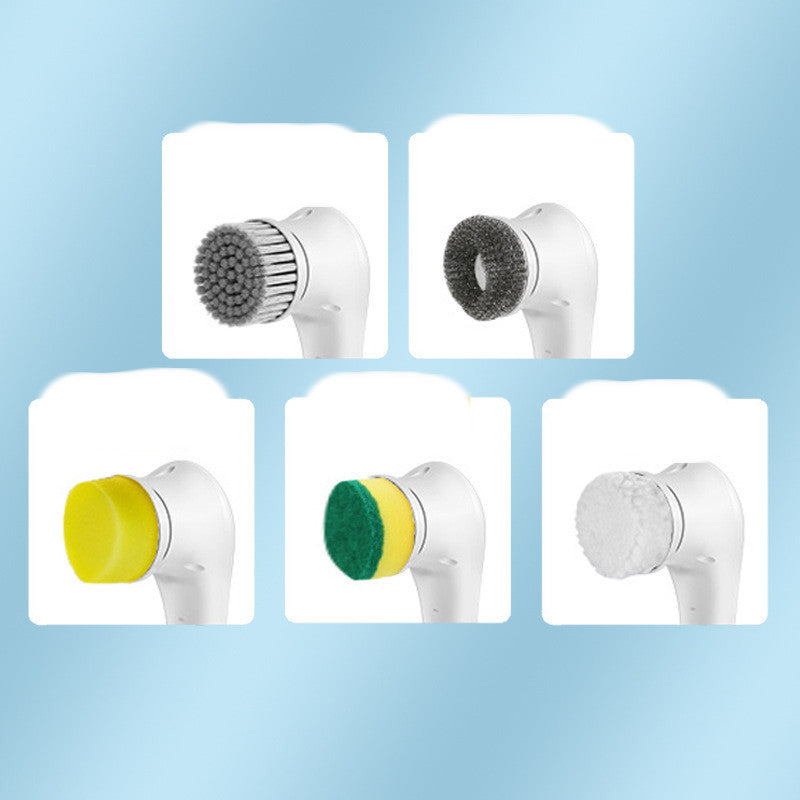 Multifunctional Electric Handheld Cleaning Brush Brush Set With 5 Heads