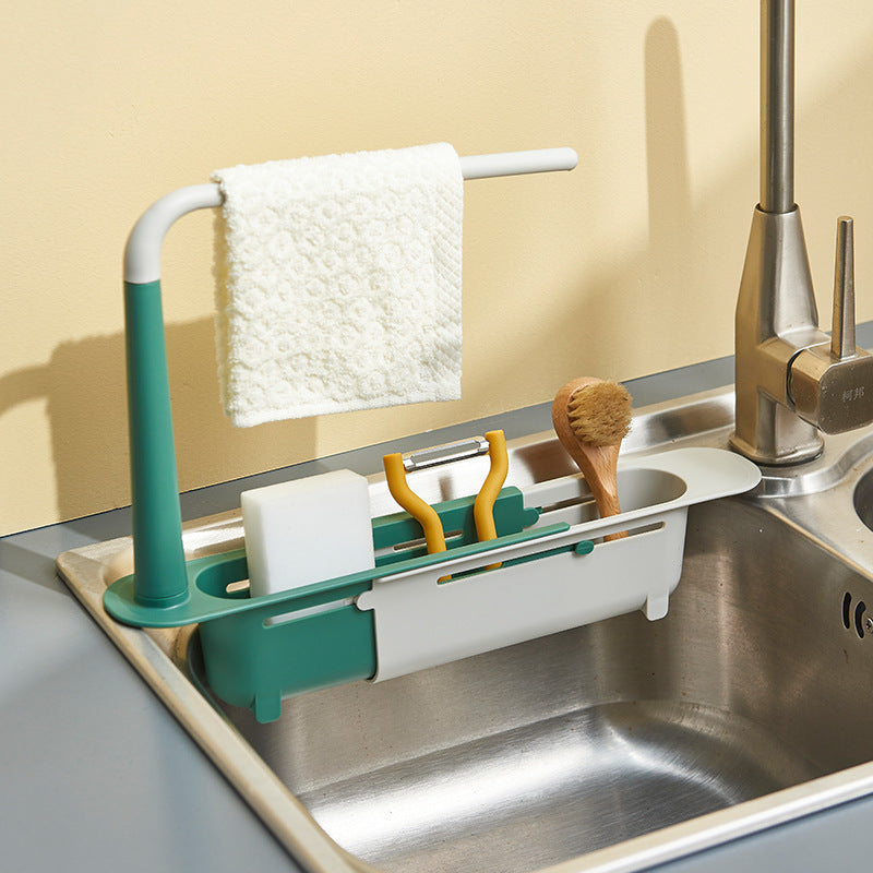 Kitchen Telescopic Drain Rack Basket