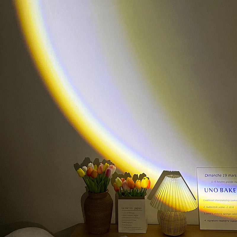 USB LED Neon Moon Photography Wall Lamp Projector