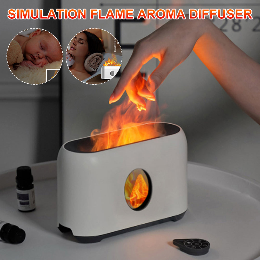 Simulation Flame Mute Aroma Humidifier