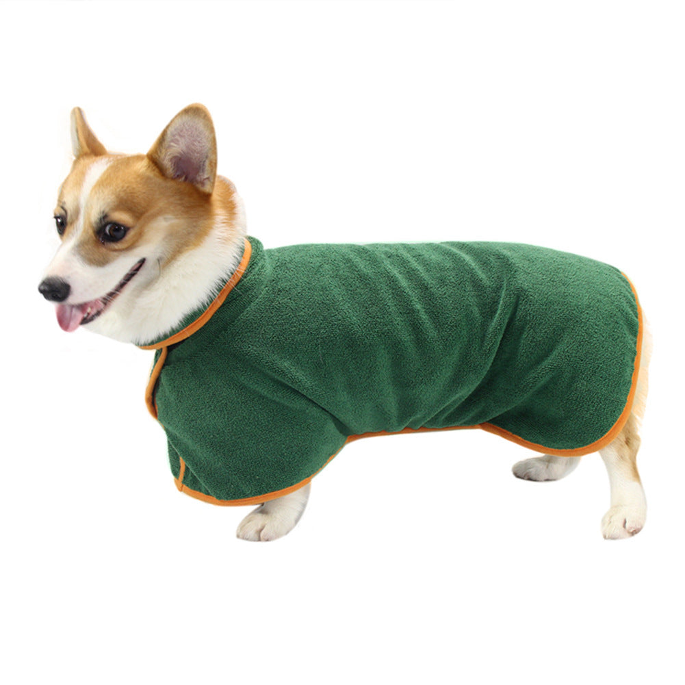 Absorbent Pet Bathrobe With Waist Wrapped Microfiber