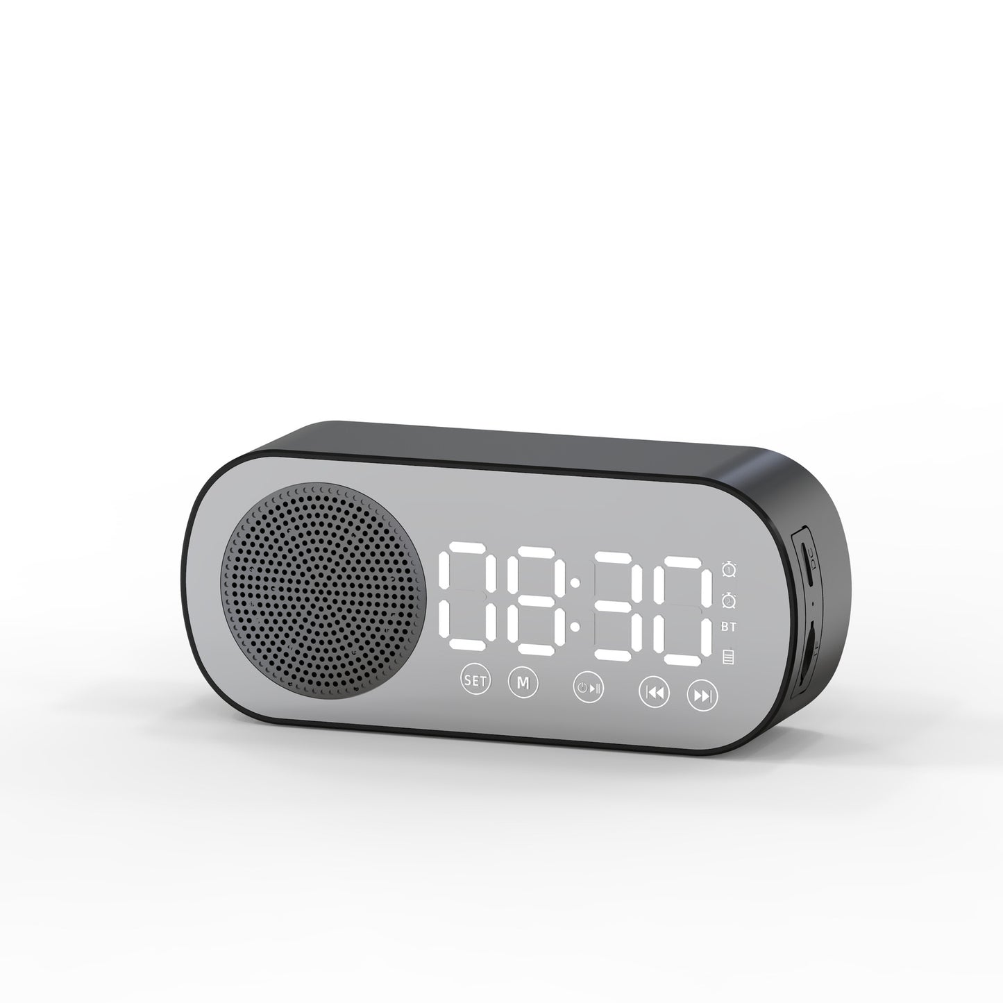 Multifunction Alarm Clocks Radio With Mirror LED Digital Clock