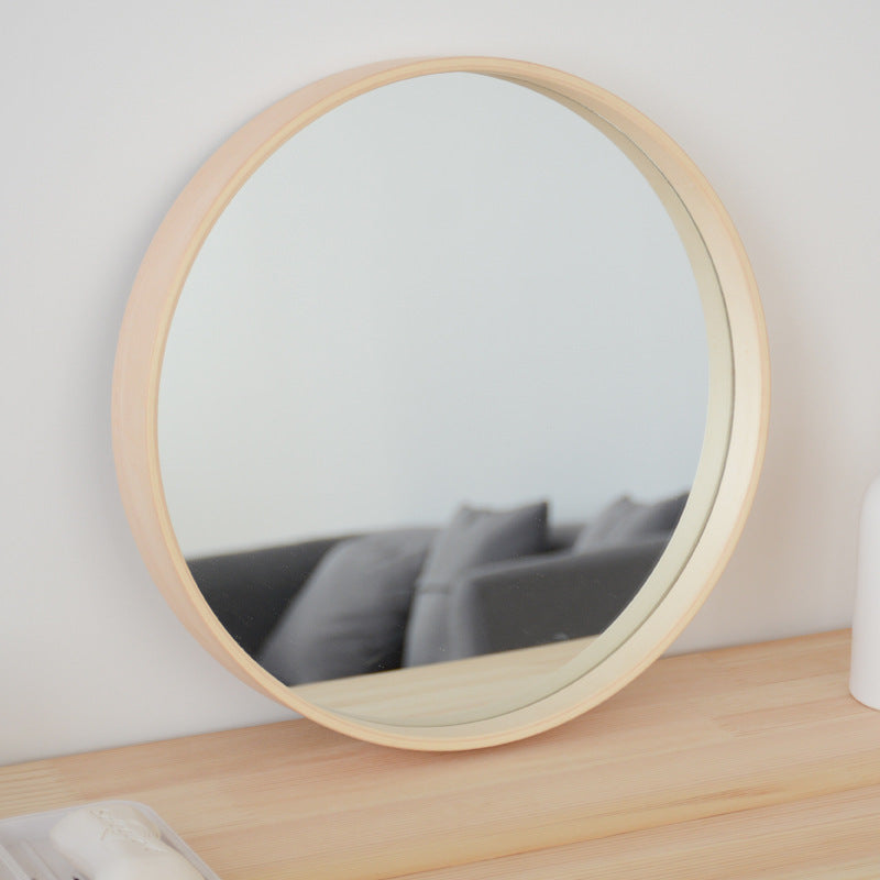 Solid Wood Log Wall Hanging Mirror