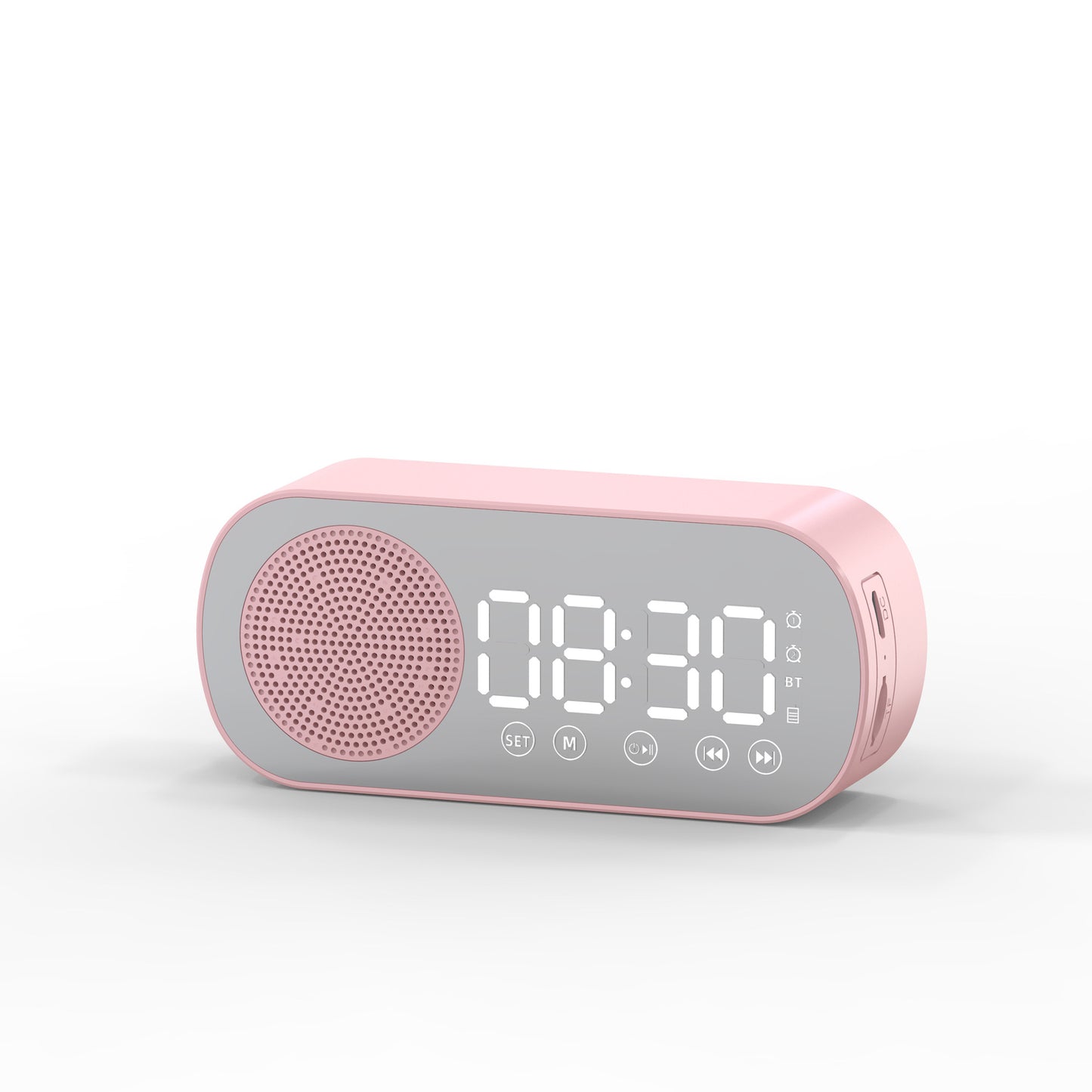 Multifunction Alarm Clocks Radio With Mirror LED Digital Clock