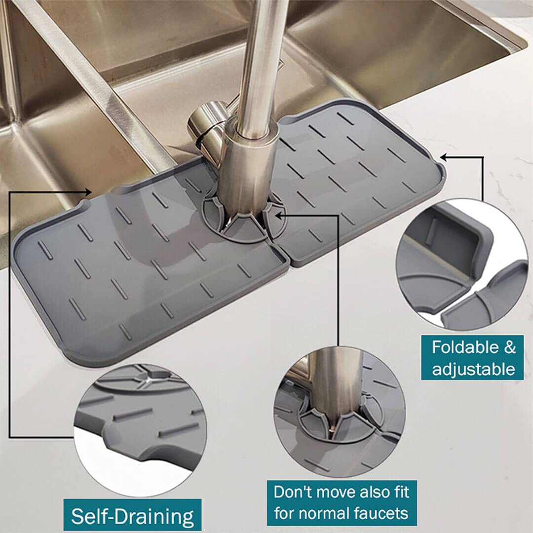 Kitchen Silicone Faucet Absorbent Sink Mat
