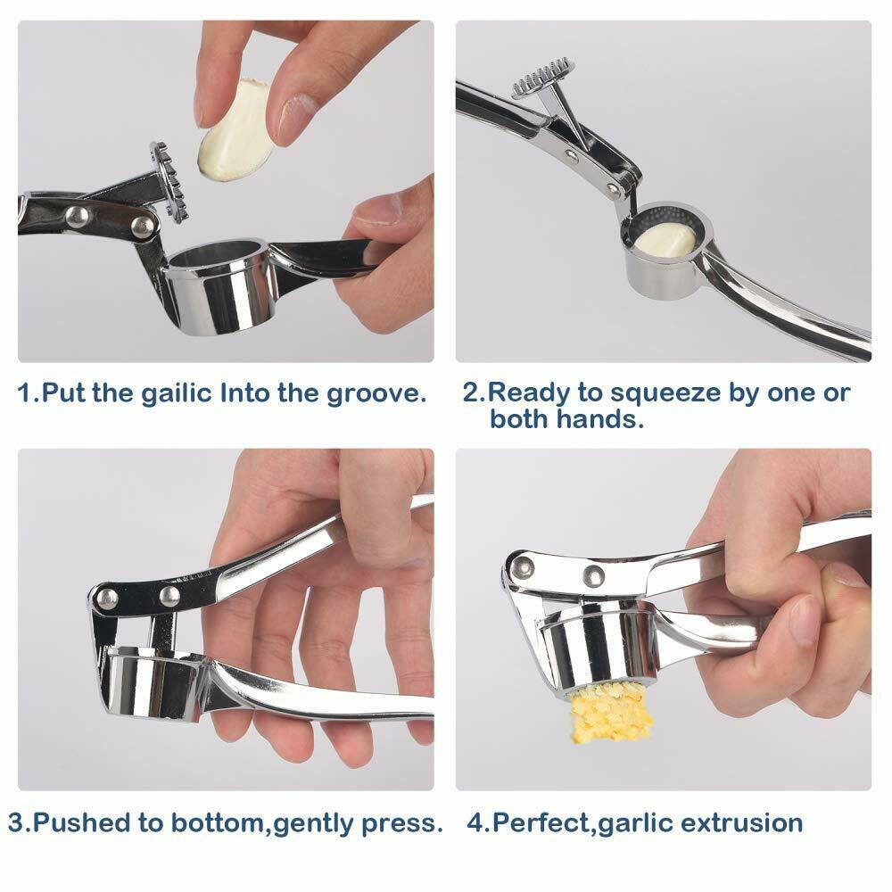 Stainless Steel Garlic Press Crusher