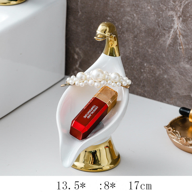 Ceramic Swan Soap Rack