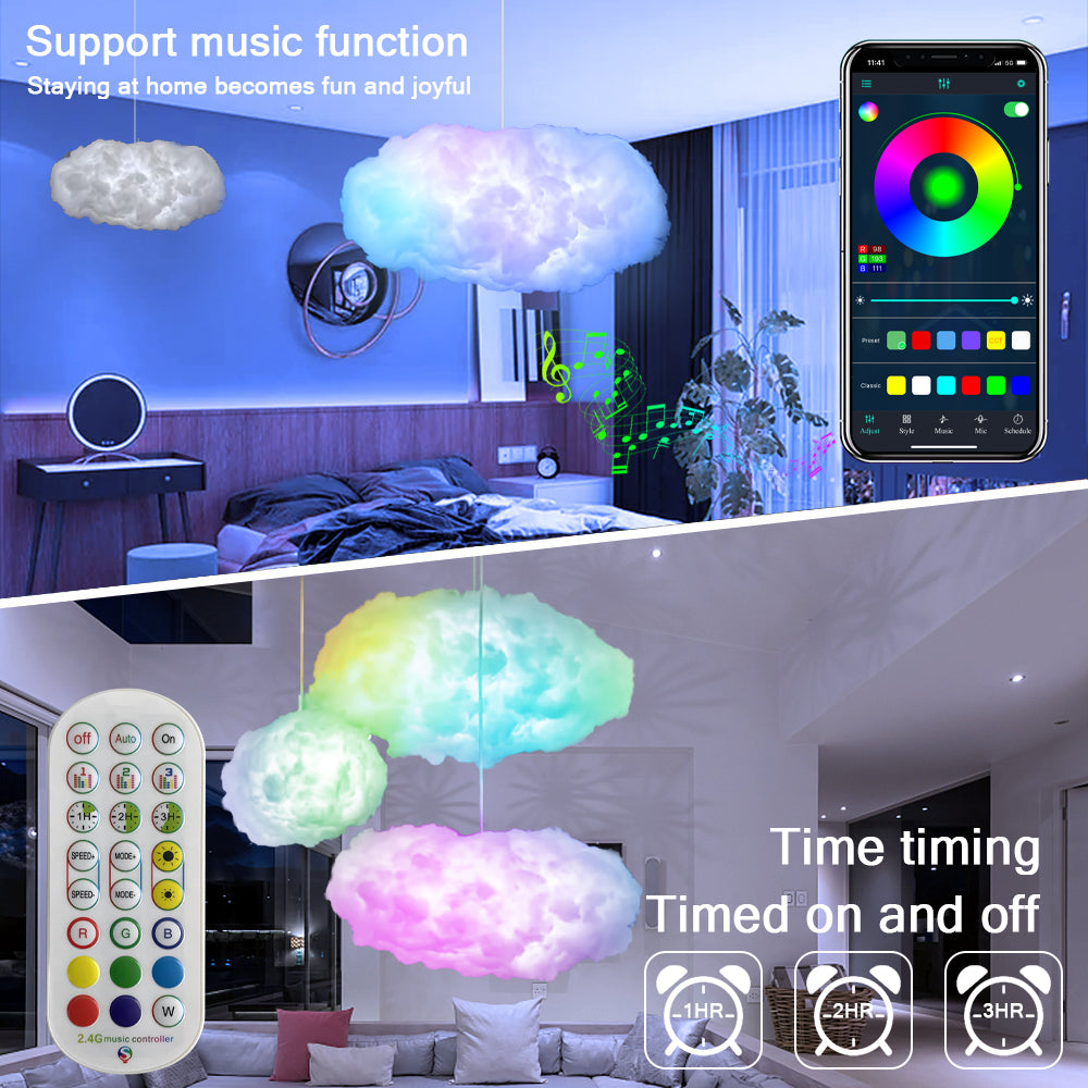 USB Ambient Cloud Light APP Control Music