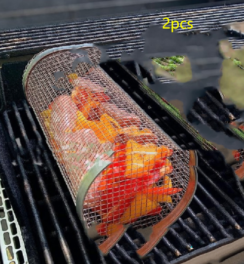 Rolling Grilling Metal BBQ Basket