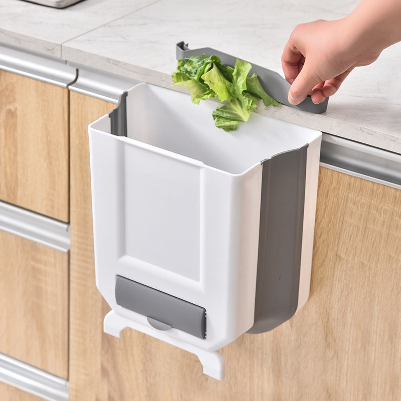 Wall-Mounted Foldable Trash Can