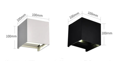 6W 12W Waterproof Surface Mounted LED Wall Light