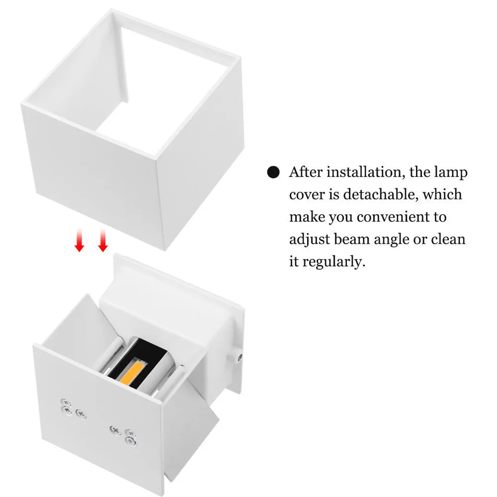 6W 12W Waterproof Surface Mounted LED Wall Light