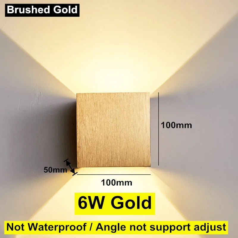6W 12W Waterproof Surface Mounted LED Wall Light