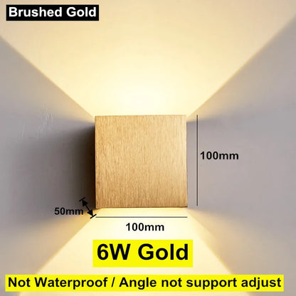 6W 12W Waterproof Surface Mounted LED Wall Light