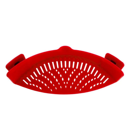 Universal Silicone Clip Anti Spill Pasta Pot Strainer